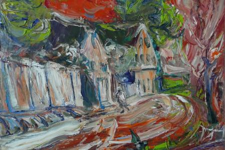 Roland Borchers, Noch einmal in Cröbern, 2014 (Öl auf Leinwand) Roland Borchers, Noch einmal in Cröbern, 2014 (Öl auf Leinwand)