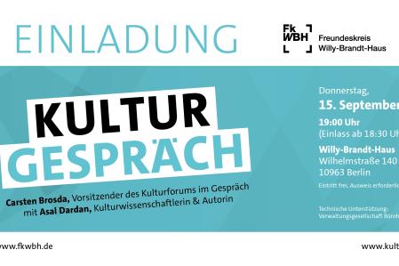 Kulturforum Kulturgespräche Einladung 2022